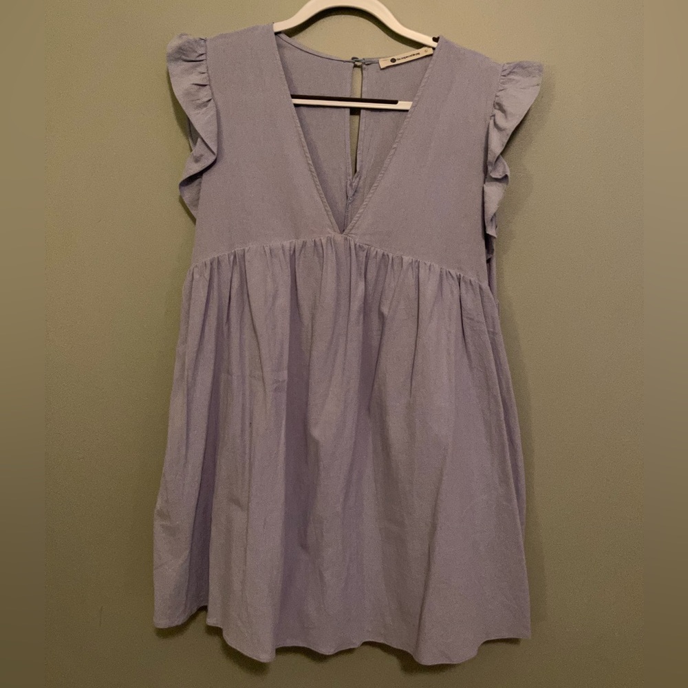 Impeccable pig, light blue romper. Size large